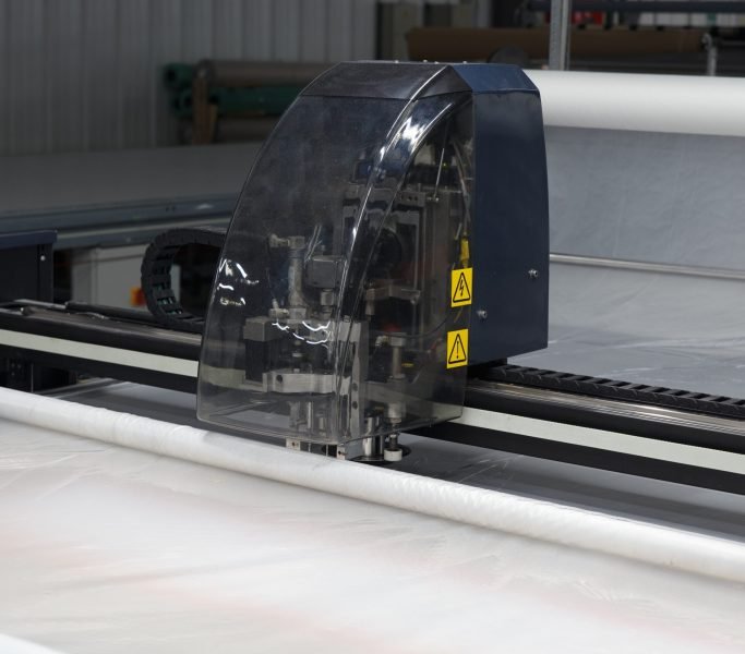Industrial,Garment,Factory,,A,Special,Laser,Cutting,Fabric,Cuts,Out